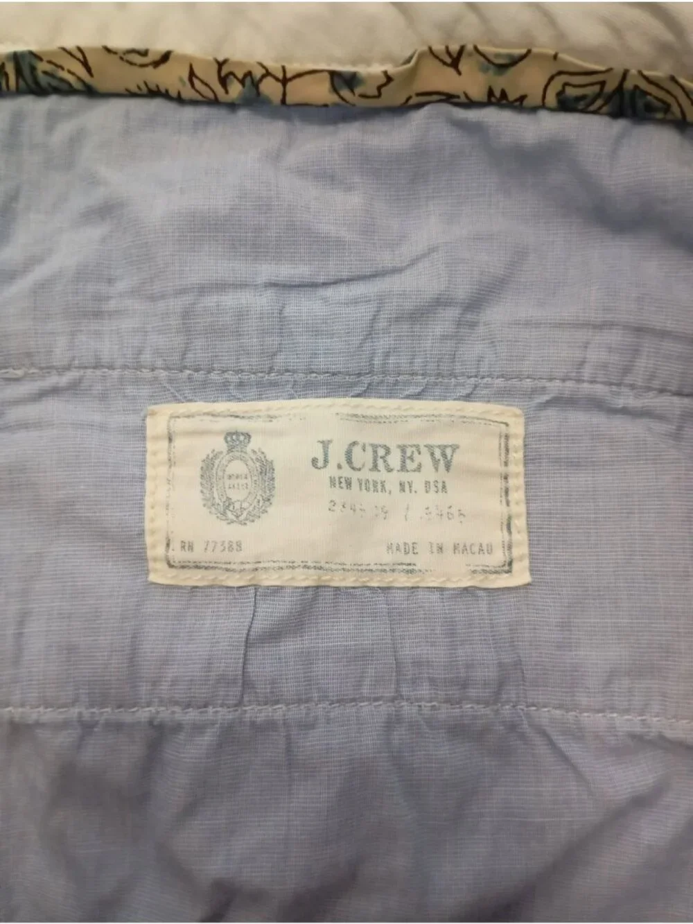 J. Crew Mens Striped 100% Cotton Shorts 34W Gray & White Casual Summer Wear